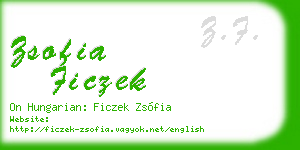 zsofia ficzek business card