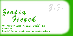 zsofia ficzek business card